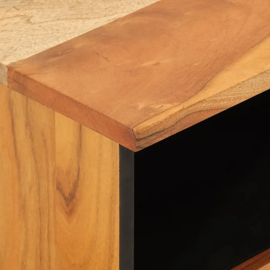 Table de chevet 40x33x46 cm Bois d'acacia massif - 8