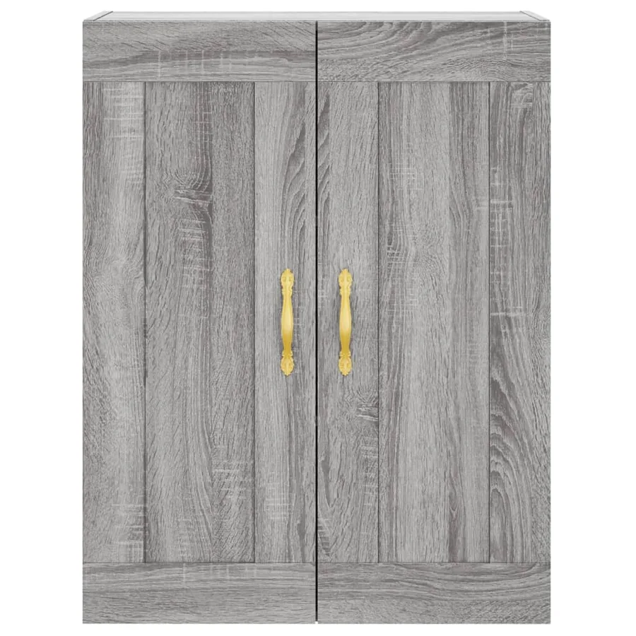 Buffet haut Sonoma gris 69,5x34x180 cm Bois d'ingénierie - 5