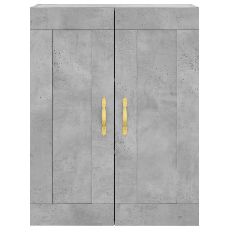 Buffet haut Gris béton 69,5x34x180 cm Bois d'ingénierie - 5