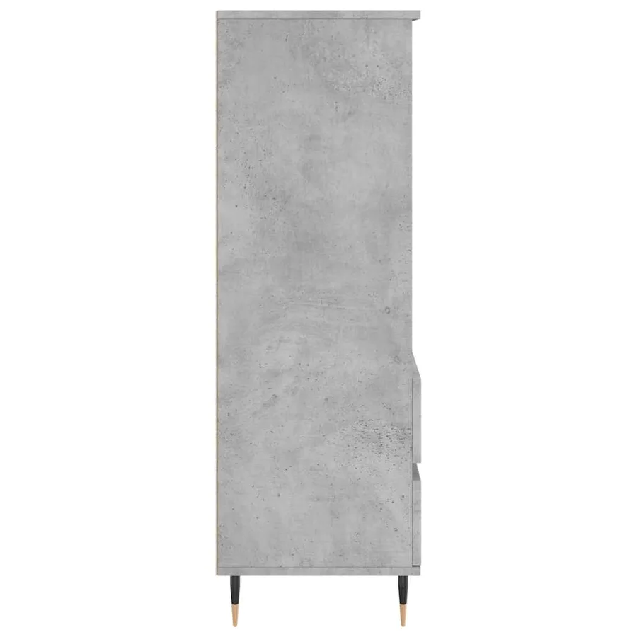 Buffet haut Gris béton 40x36x110 cm Bois d'ingénierie - 7