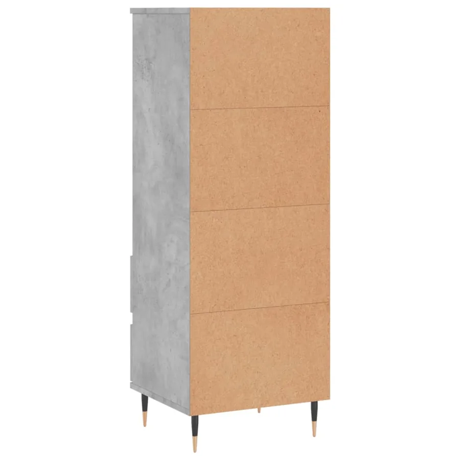 Buffet haut Gris béton 40x36x110 cm Bois d'ingénierie - 8