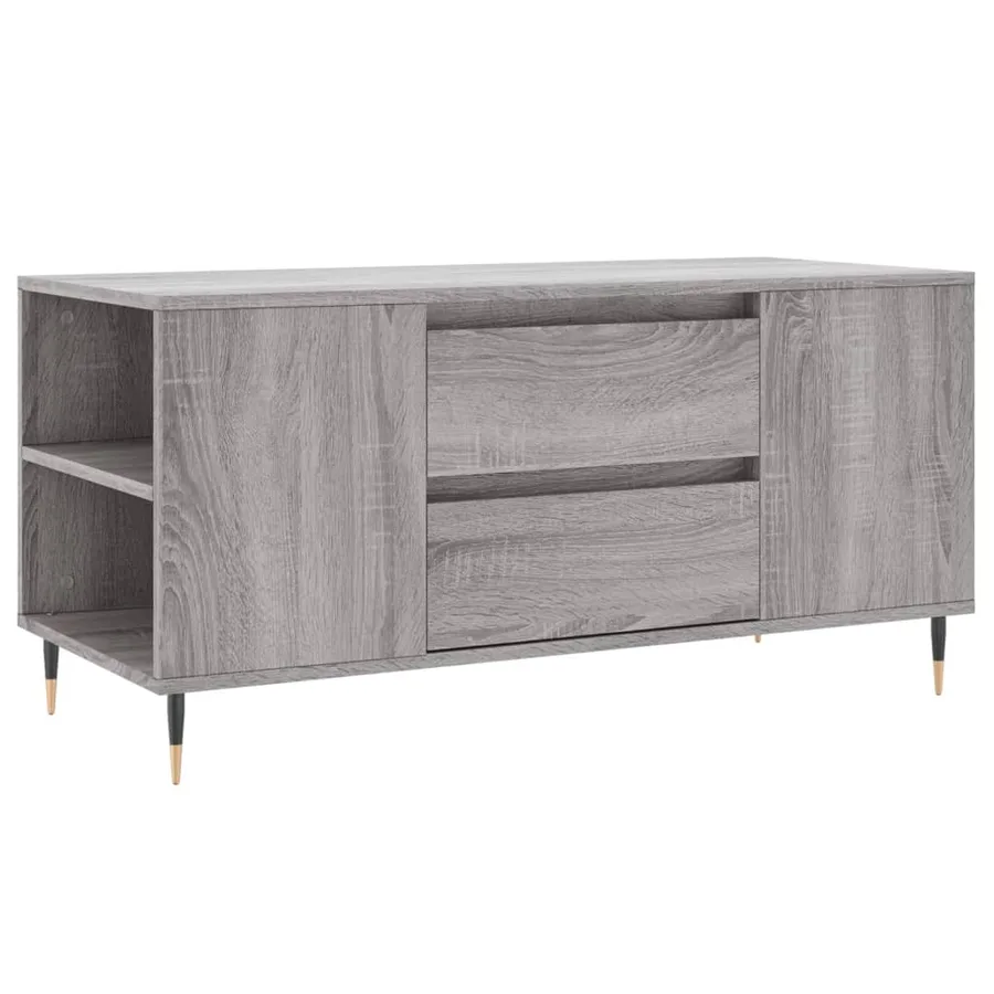 Table basse sonoma gris 102x44,5x50 cm bois d'ingénierie - 2