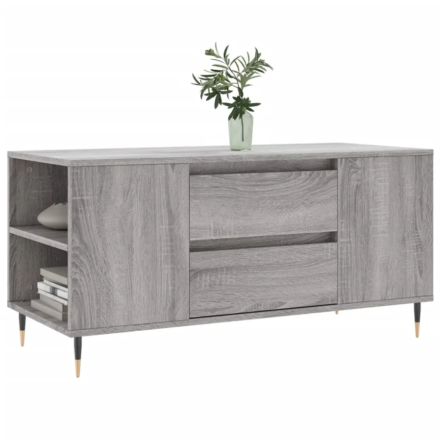 Table basse sonoma gris 102x44,5x50 cm bois d'ingénierie - 3