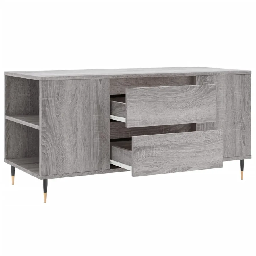 Table basse sonoma gris 102x44,5x50 cm bois d'ingénierie - 6