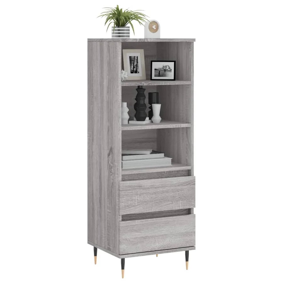 Buffet haut Sonoma gris 40x36x110 cm Bois d'ingénierie - 3