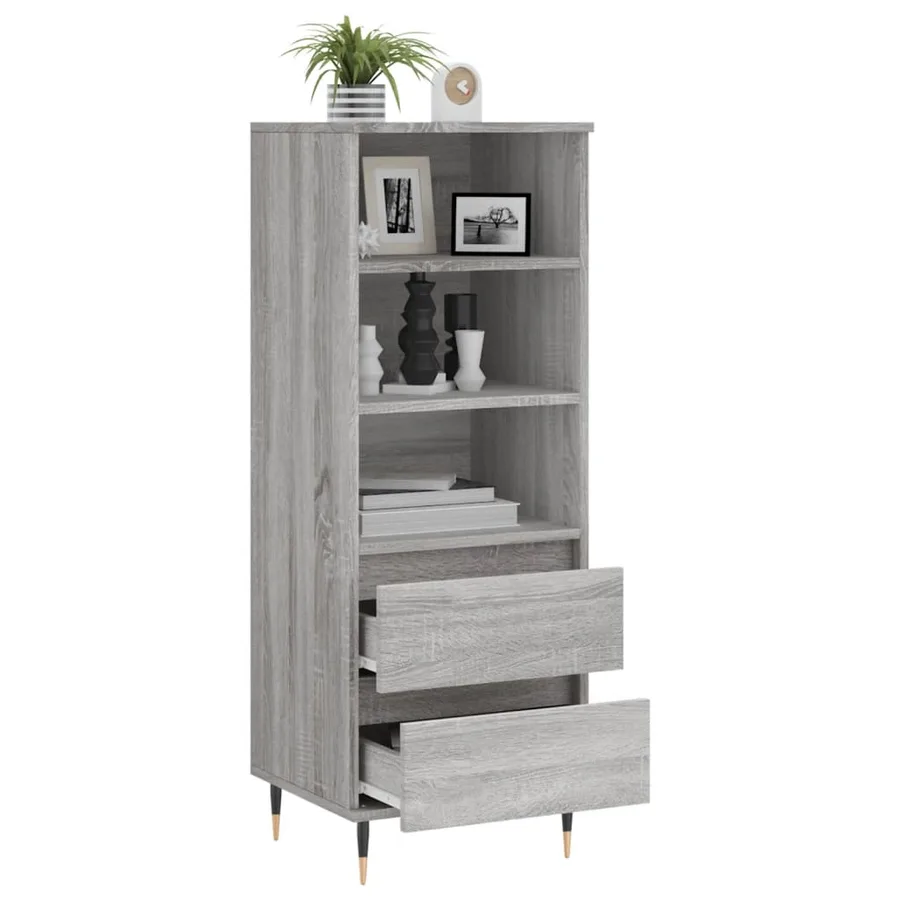 Buffet haut Sonoma gris 40x36x110 cm Bois d'ingénierie - 4