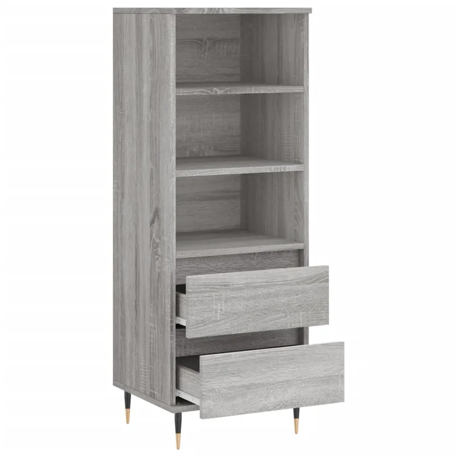 Buffet haut Sonoma gris 40x36x110 cm Bois d'ingénierie - 6