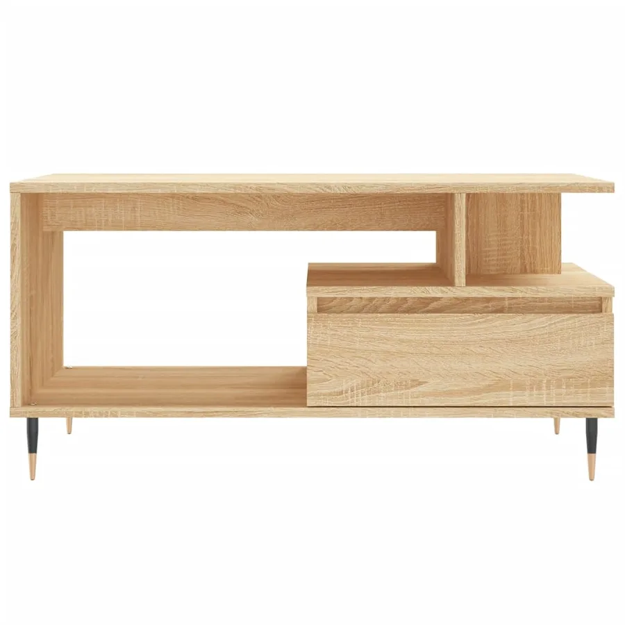 Table basse Chêne sonoma 90x49x45 cm Bois d'ingénierie - 5