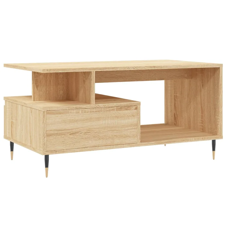 Table basse Chêne sonoma 90x49x45 cm Bois d'ingénierie - 8