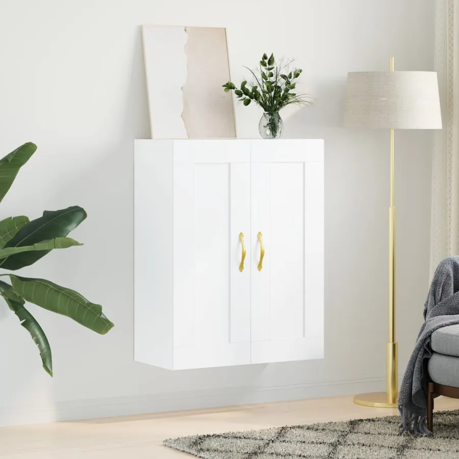 Armoire murale blanc 69,5x34x90 cm bois d'ingénierie - 3