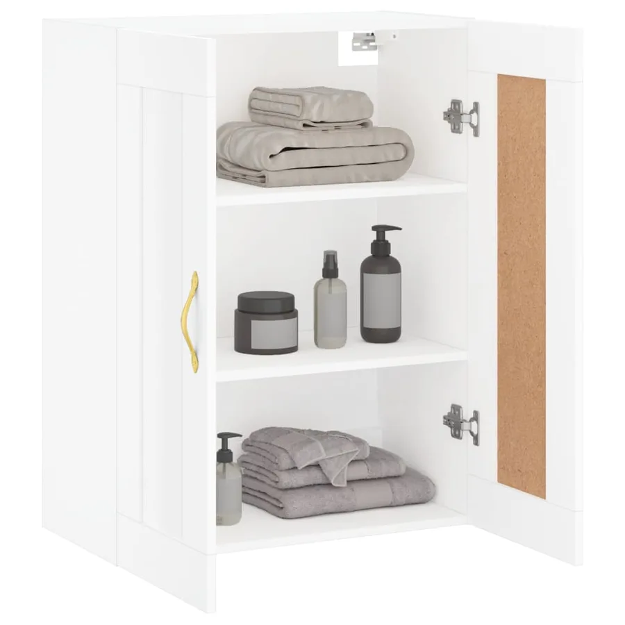 Armoire murale blanc 69,5x34x90 cm bois d'ingénierie - 5