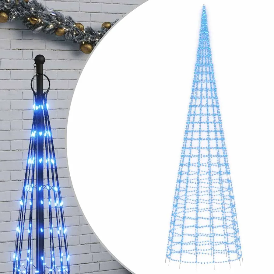 Sapin de Noël à LED 3000 LED bleu 800 cm - 2