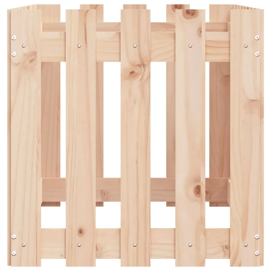 Lit surélevé de jardin design de clôture 100x50x50cm pin massif - 6