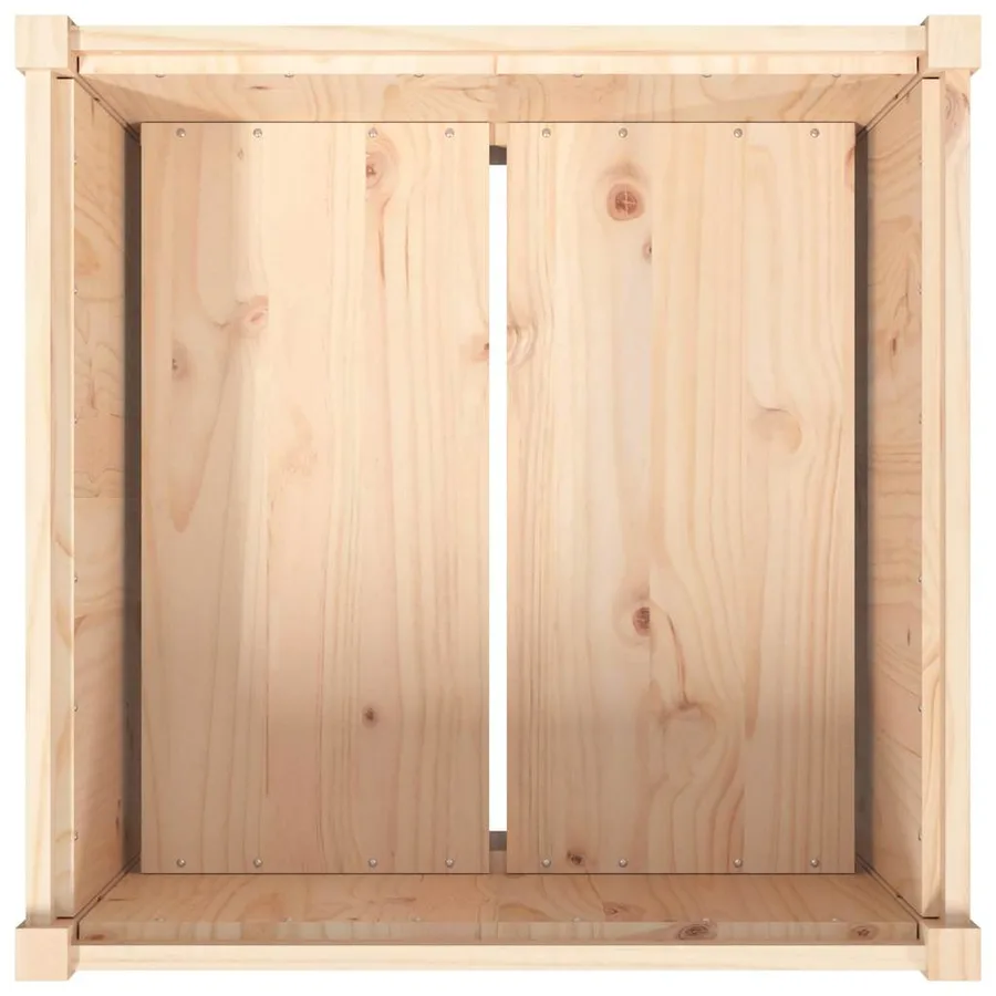 Jardinière d'extérieur 70x70x70 cm bois de pin massif - 8