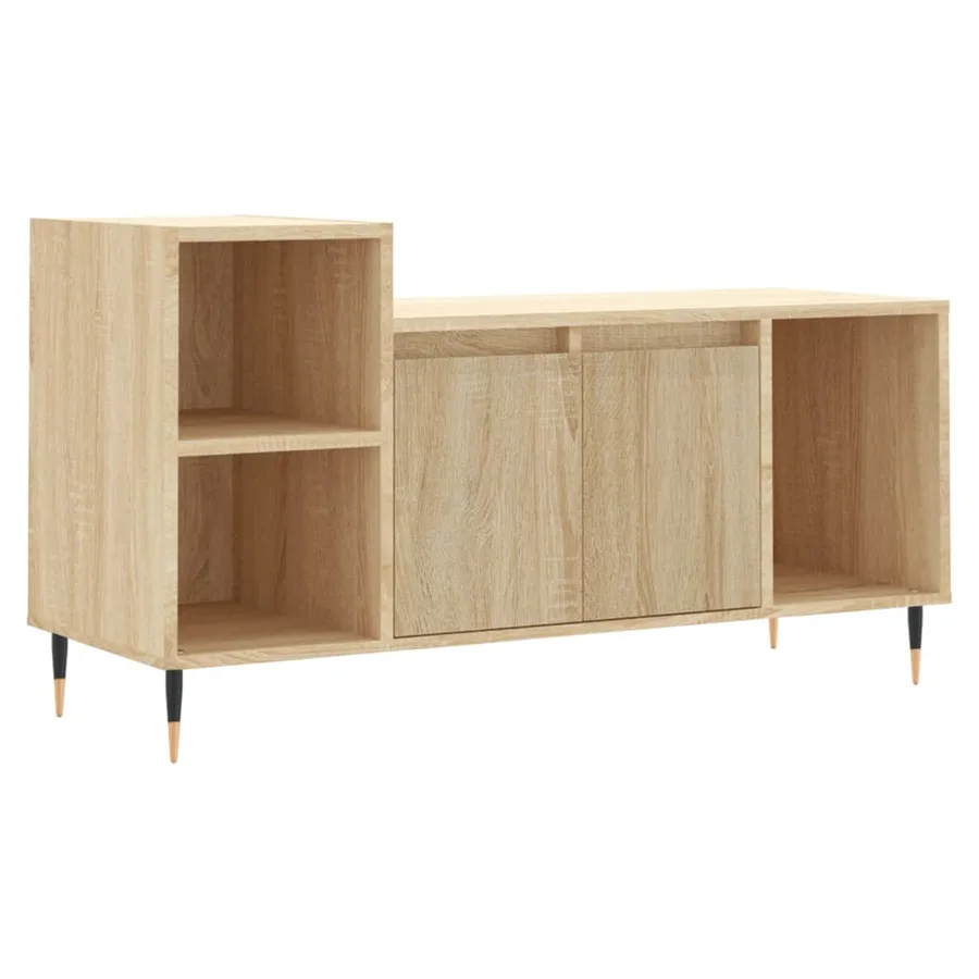 Meuble TV Chêne sonoma 100x35x55 cm Bois d'ingénierie - 2