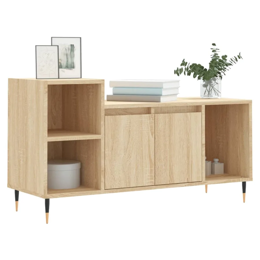 Meuble TV Chêne sonoma 100x35x55 cm Bois d'ingénierie - 3