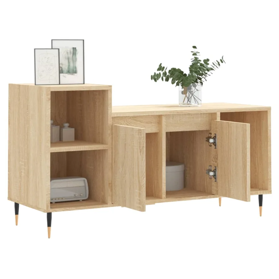 Meuble TV Chêne sonoma 100x35x55 cm Bois d'ingénierie - 4