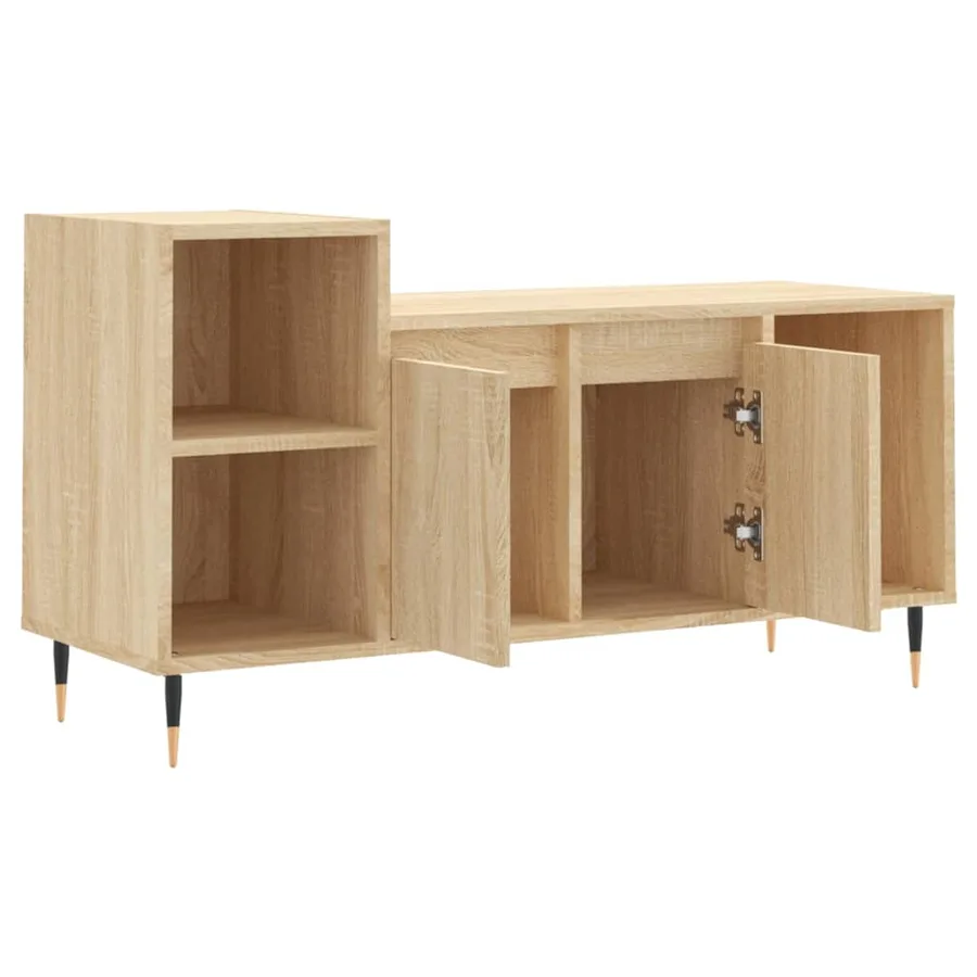 Meuble TV Chêne sonoma 100x35x55 cm Bois d'ingénierie - 6