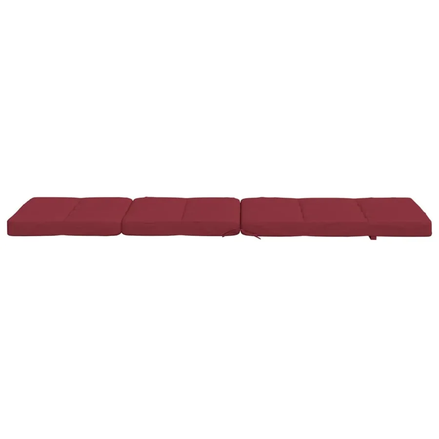 Coussins de chaise longue lot de 2 rouge bordeaux tissu oxford - 8