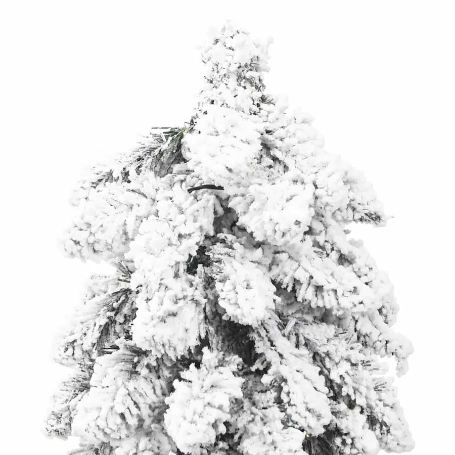 Sapin de Noël artificiel pré-éclairé avec 100 LED/neige floquée - 5