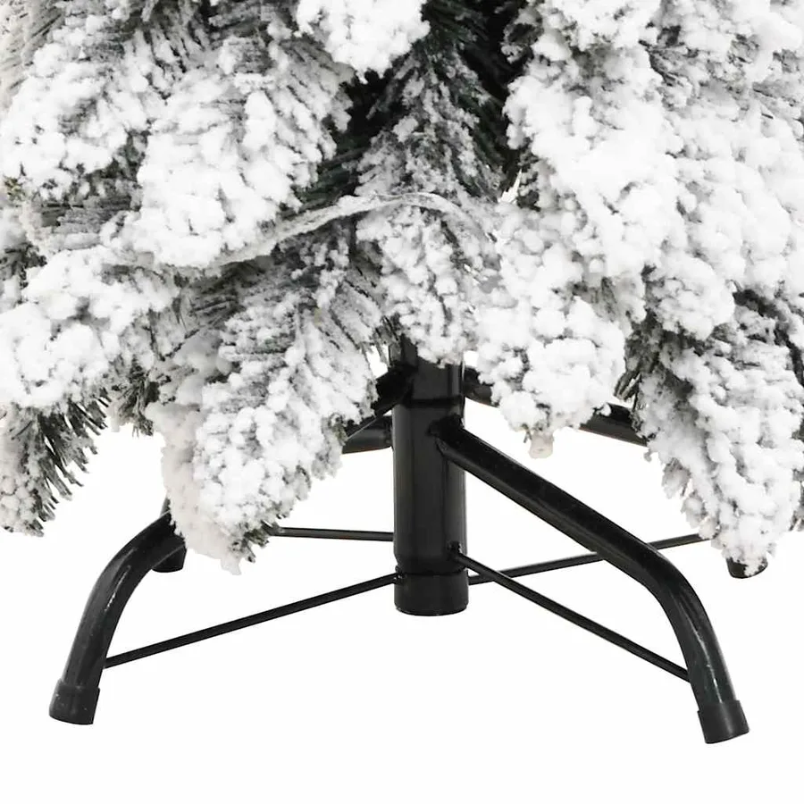 Sapin de Noël artificiel pré-éclairé avec 100 LED/neige floquée - 8