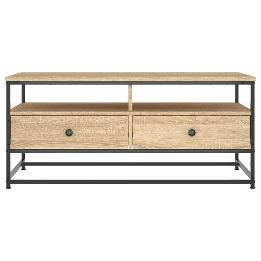 Table basse chêne sonoma 100x51x45 cm bois d'ingénierie - 4