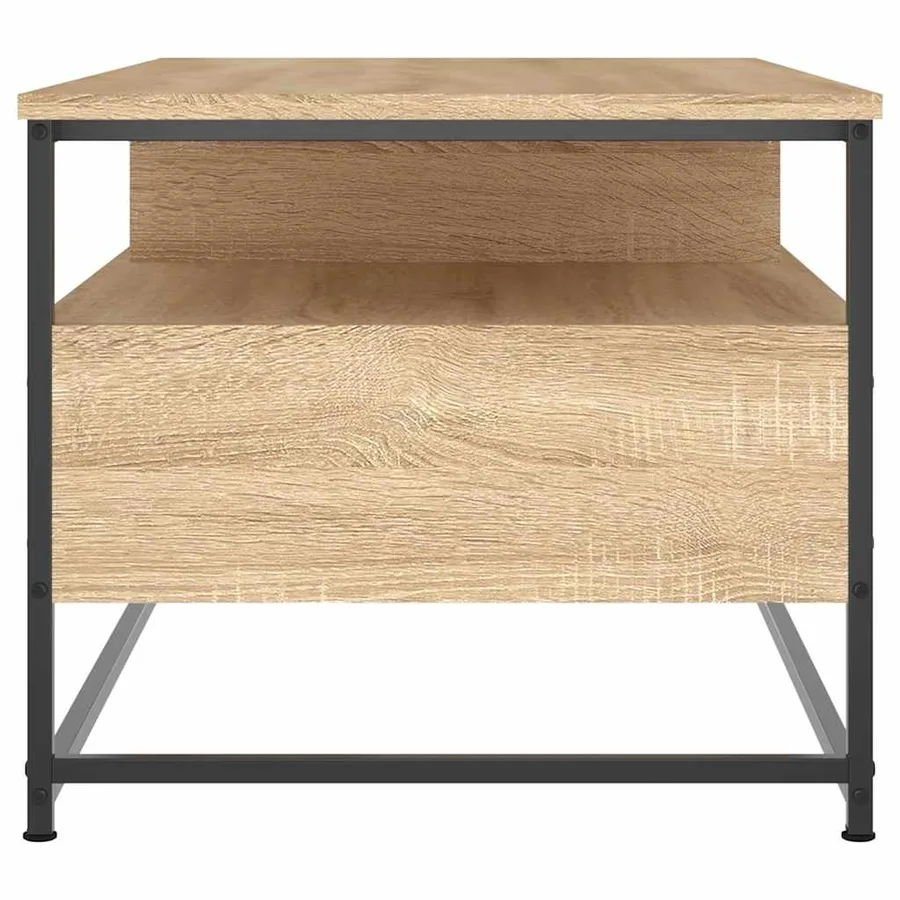 Table basse chêne sonoma 100x51x45 cm bois d'ingénierie - 6