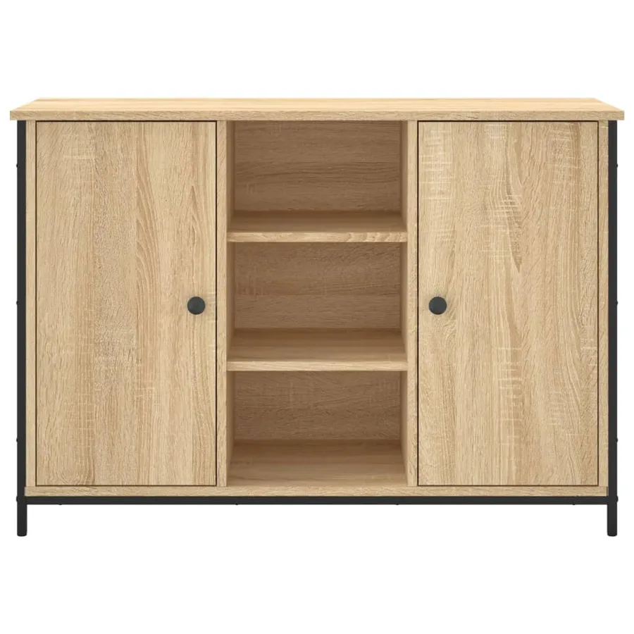 Buffet chêne sonoma 100x35x70 cm bois d'ingénierie - 6