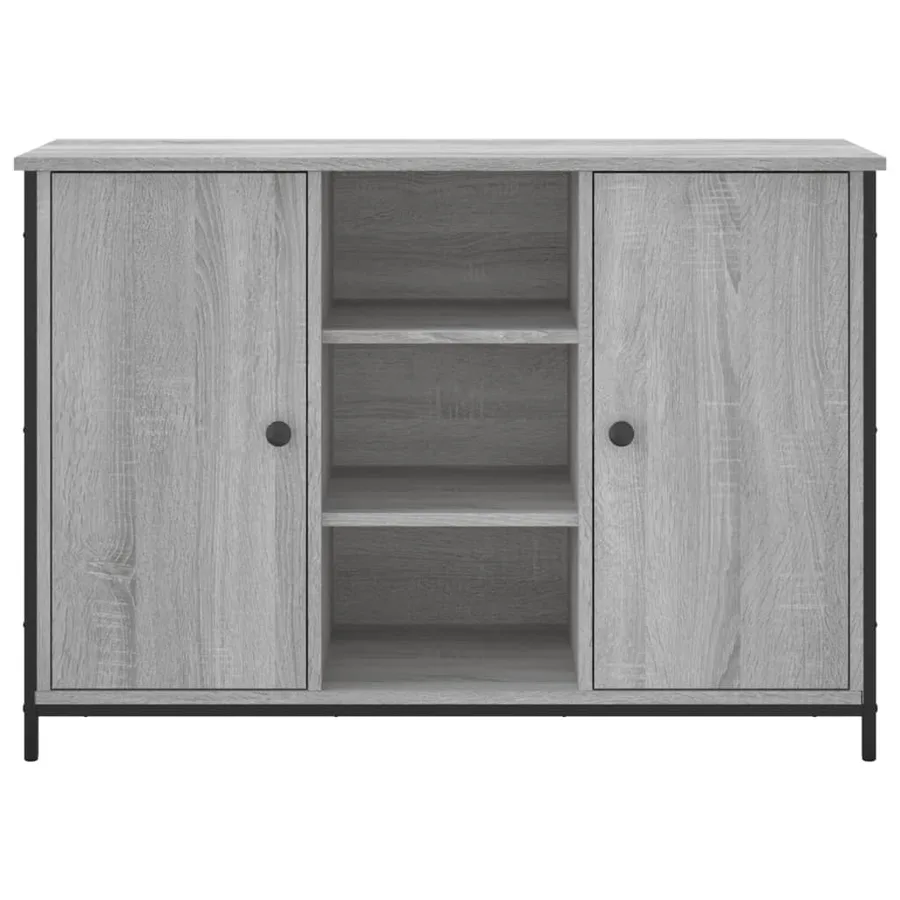 Buffet sonoma gris 100x35x70 cm bois d'ingénierie - 6