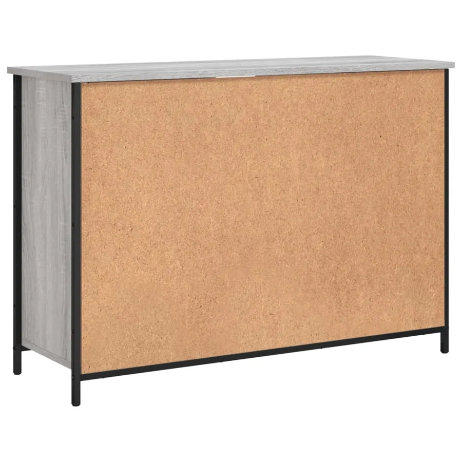 Buffet sonoma gris 100x35x70 cm bois d'ingénierie - 8