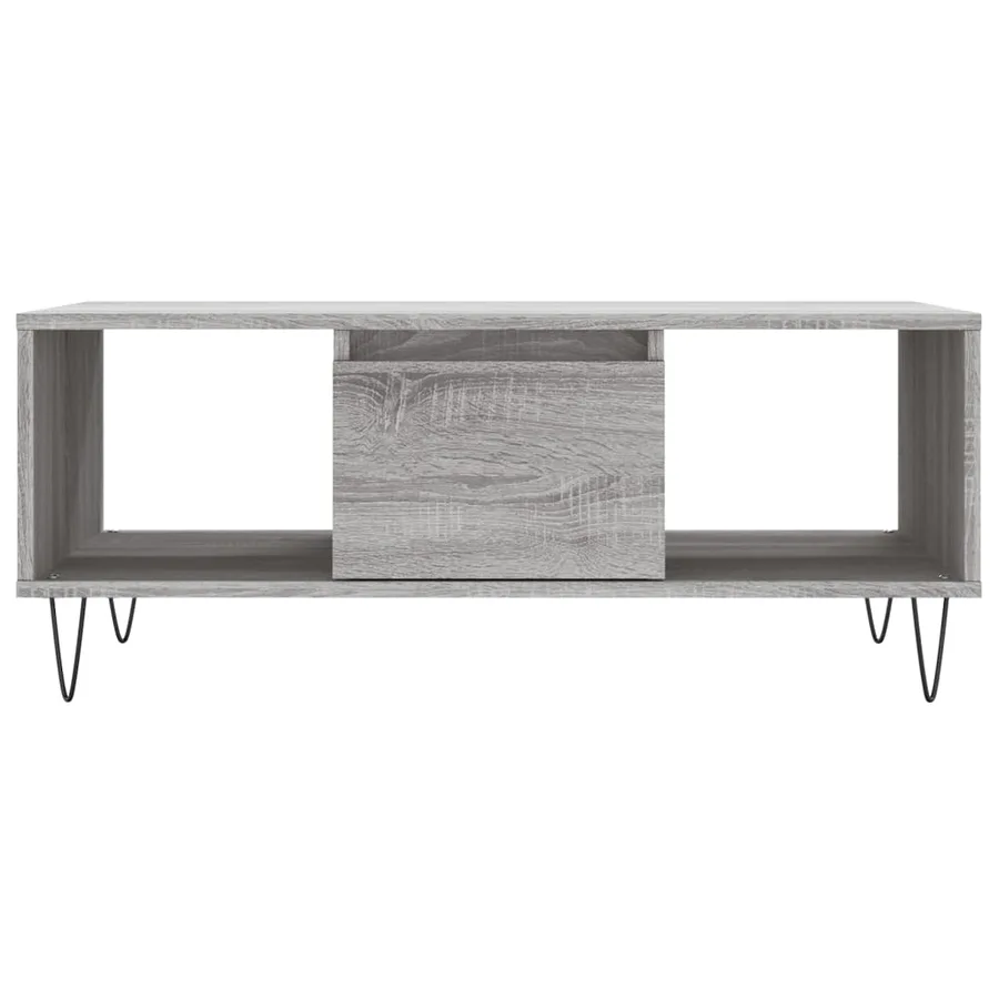 Table basse Sonoma gris 90x50x36,5 cm Bois d'ingénierie - 5