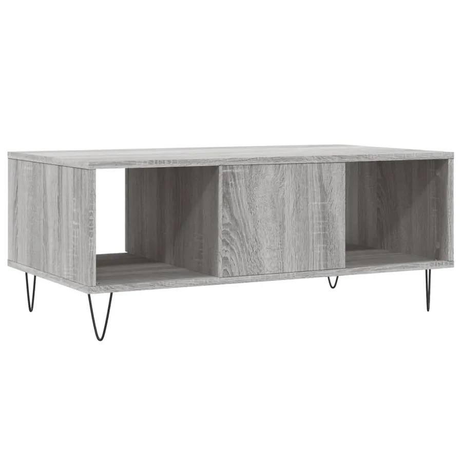 Table basse Sonoma gris 90x50x36,5 cm Bois d'ingénierie - 8