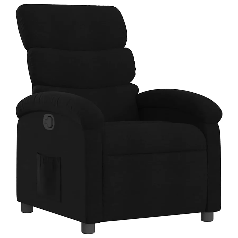Fauteuil inclinable Noir Tissu - 2