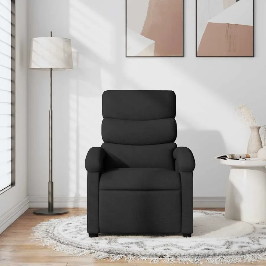 Fauteuil inclinable Noir Tissu - 3