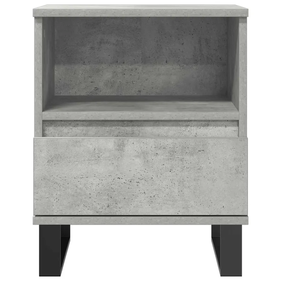 Table de chevet gris béton 40x35x50 cm bois d’ingénierie - 3