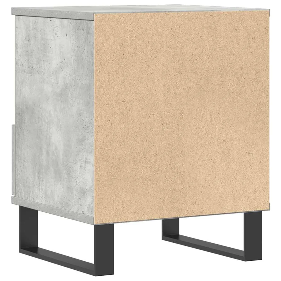 Table de chevet gris béton 40x35x50 cm bois d’ingénierie - 5