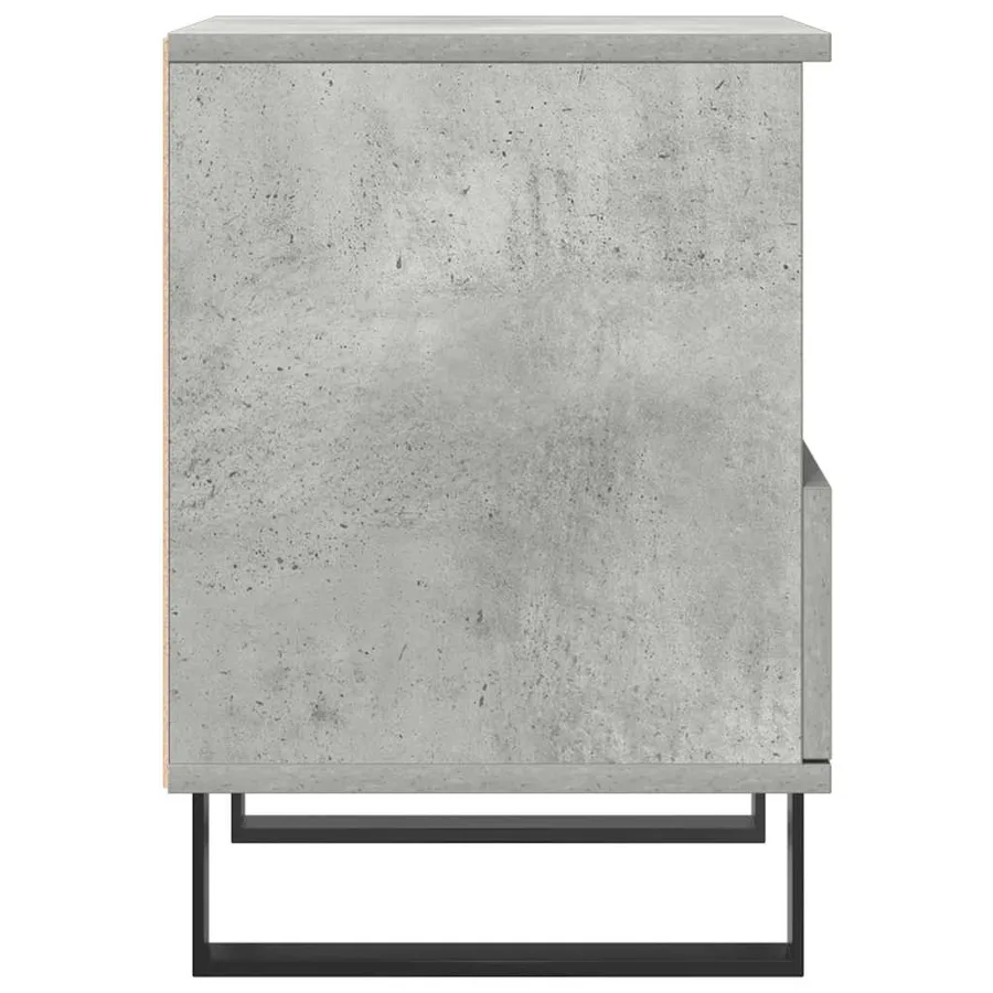 Table de chevet gris béton 40x35x50 cm bois d’ingénierie - 6