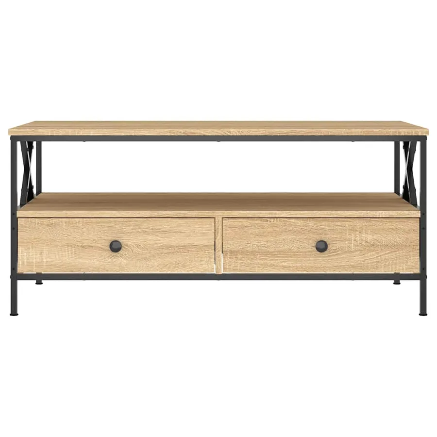 Table basse chêne sonoma 100x51x45 cm bois d'ingénierie - 6