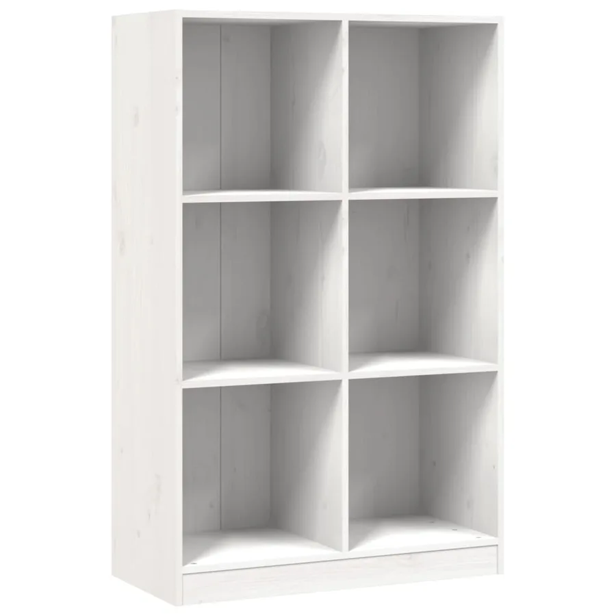Bibliothèque blanc 70x33x110 cm bois massif de pin - 2