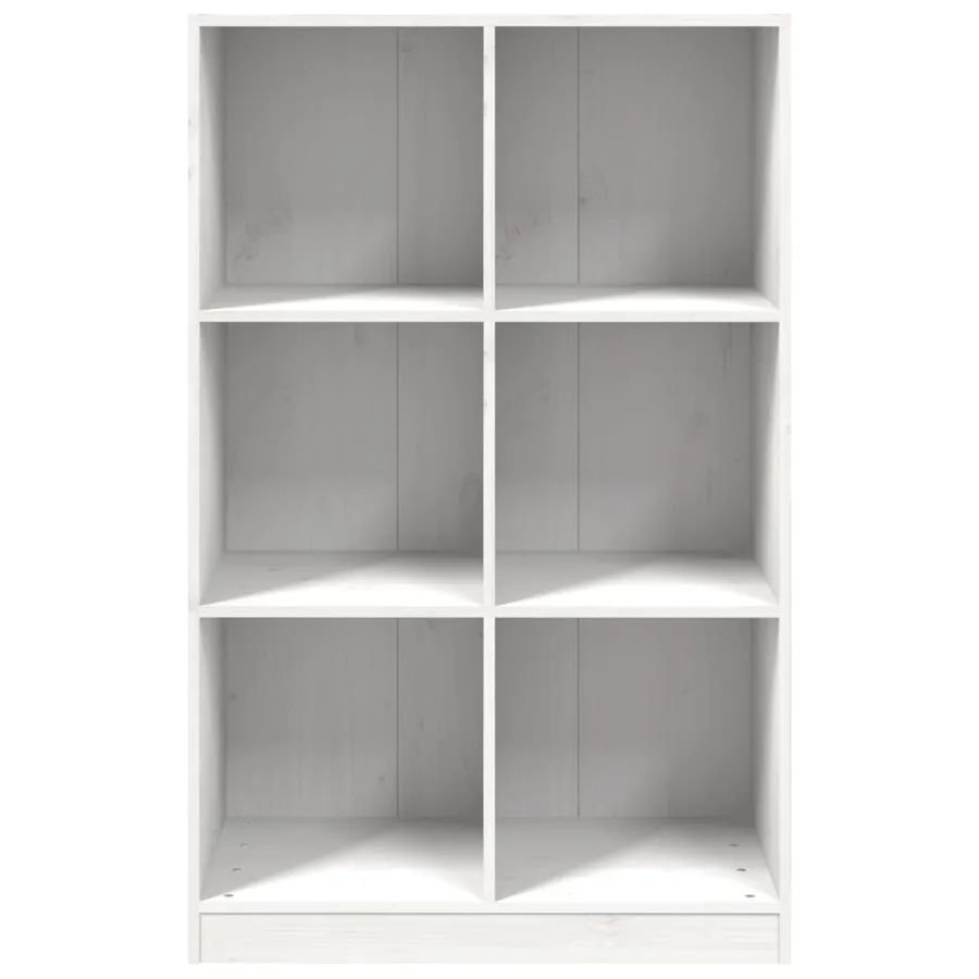 Bibliothèque blanc 70x33x110 cm bois massif de pin - 4