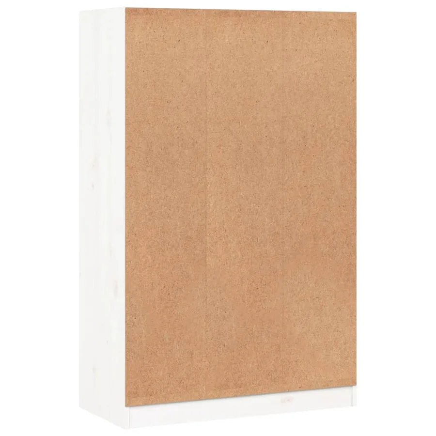 Bibliothèque blanc 70x33x110 cm bois massif de pin - 6