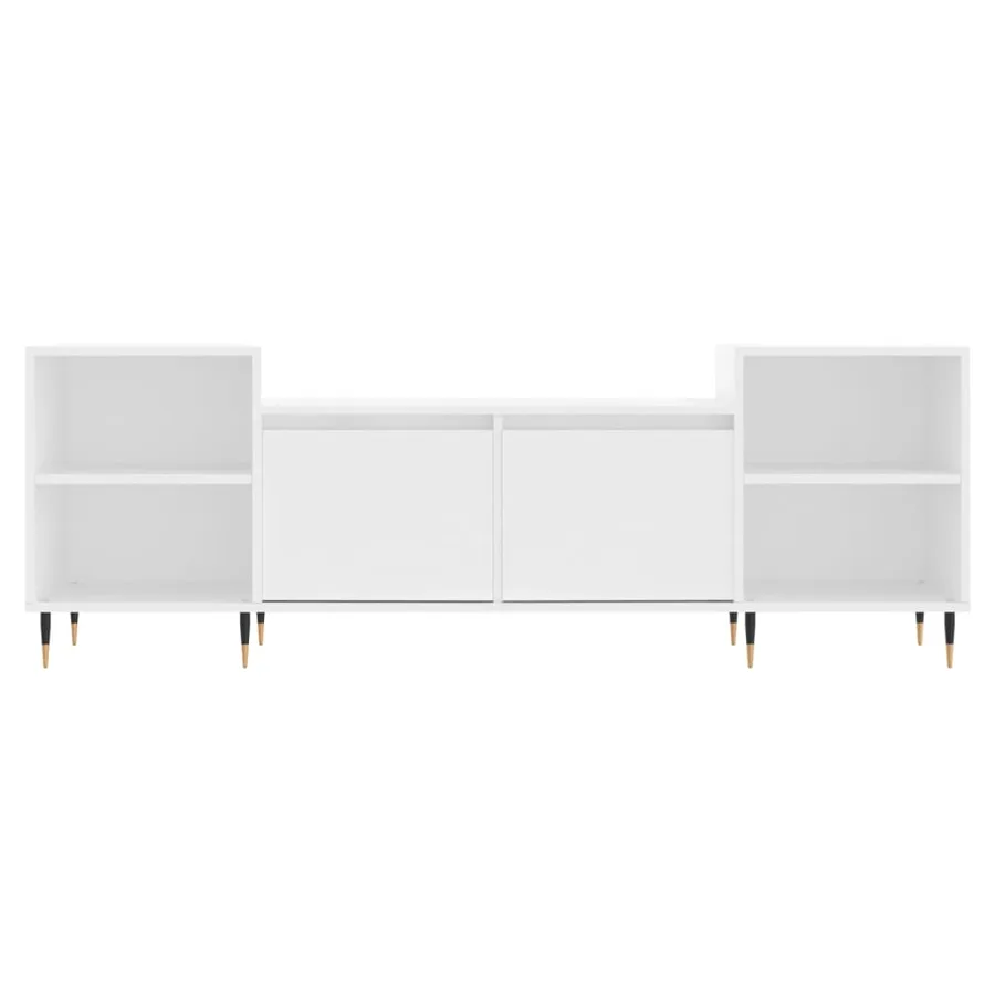 Meuble TV Blanc 160x35x55 cm Bois d'ingénierie - 5