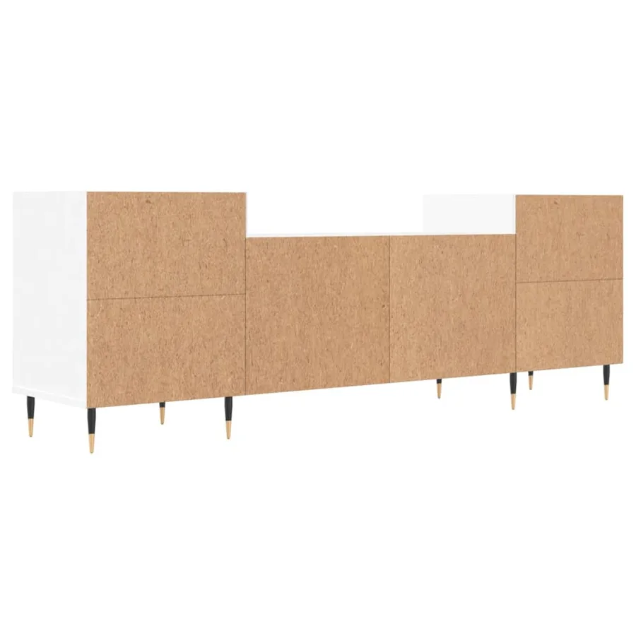 Meuble TV Blanc 160x35x55 cm Bois d'ingénierie - 8