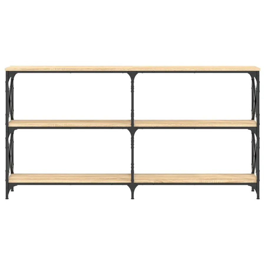 Table console chêne sonoma 156x28x80,5 cm bois d'ingénierie - 4