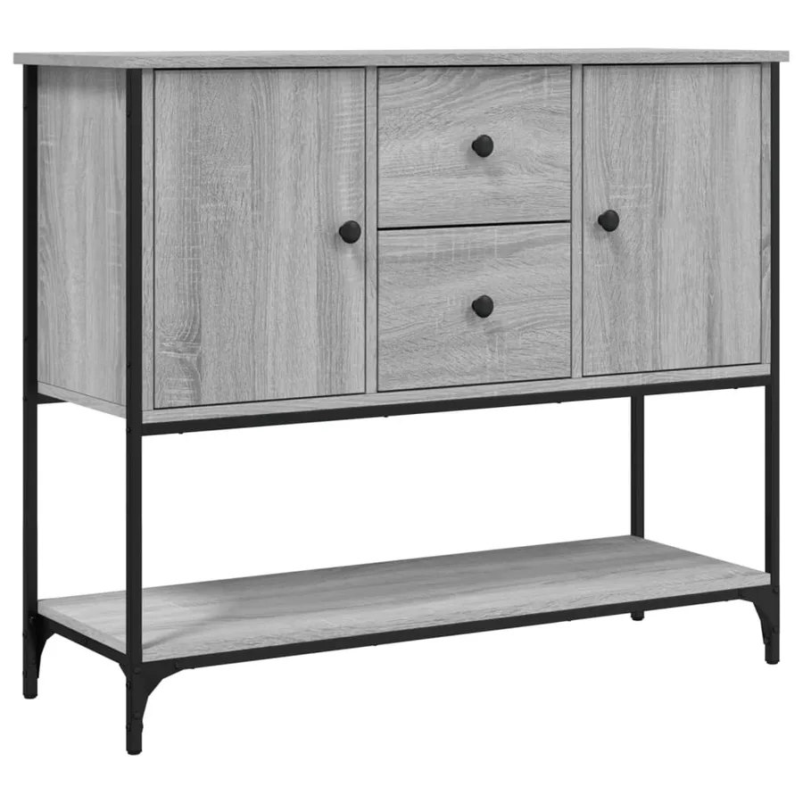 Buffet sonoma gris 100x36x85 cm bois d'ingénierie - 2