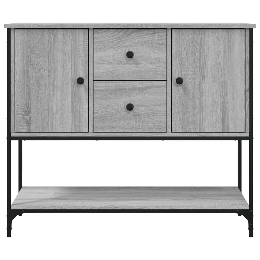 Buffet sonoma gris 100x36x85 cm bois d'ingénierie - 6