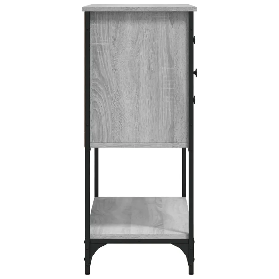 Buffet sonoma gris 100x36x85 cm bois d'ingénierie - 7