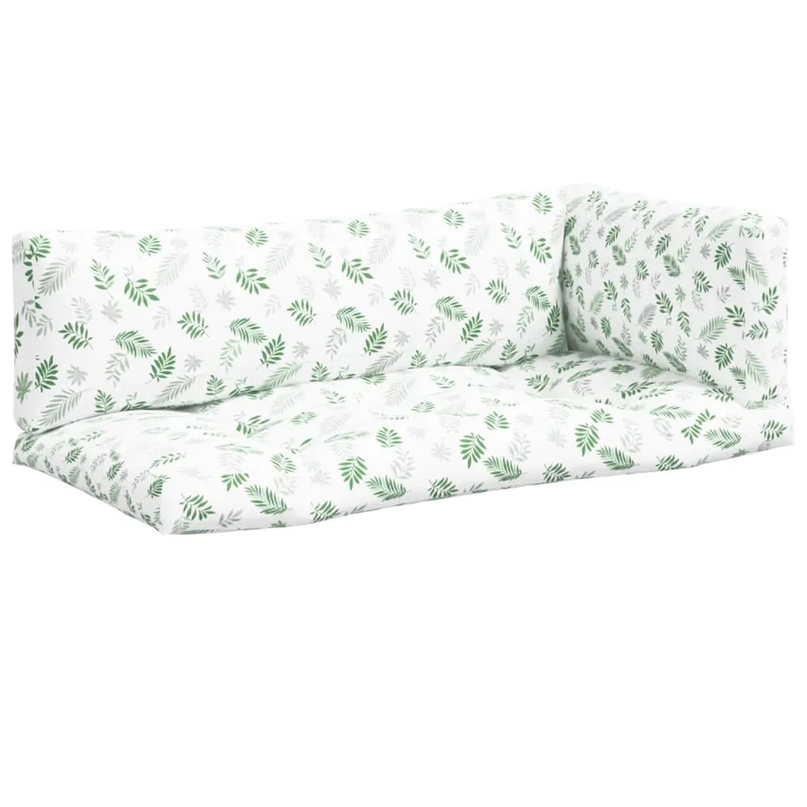 Coussins de palette lot de 3 motif de feuilles tissu Oxford - 2