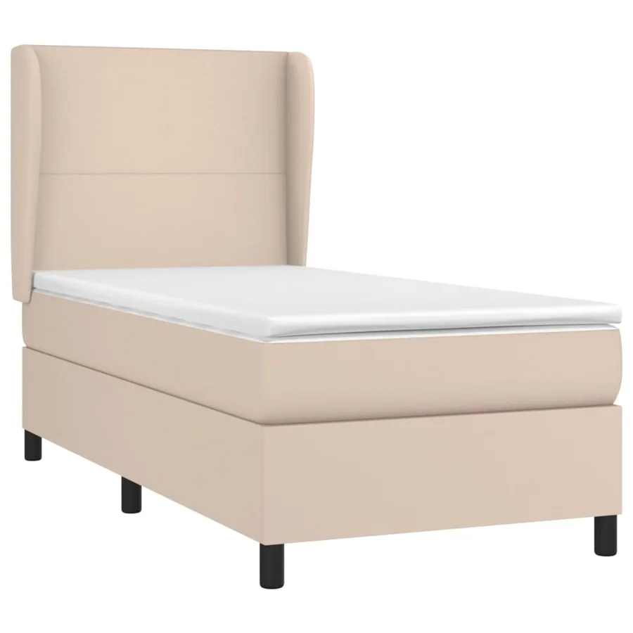 Sommier à lattes de lit avec matelas Cappuccino 90x190 cm - 3