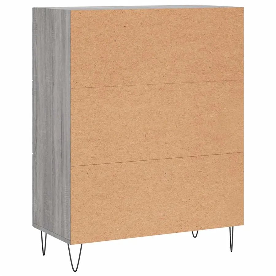 Buffet sonoma gris 69,5x34x90 cm bois d'ingénierie - 8